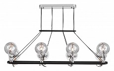 Подвесная люстра LUMINA DECO MARSEO LDP 9110-8-PR BK+CHR, фото 1