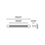 Бра KIVA 900 черный LED 14W 2700K, фото 3