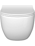 9830B003-7212 Sento WC с сиденьем микролифт, инсталляция CC V-Fix Core 732-5800-01, клавиша смыва Root Round хром, фото 3