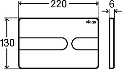 792862 Prevista Dry (СЕТ) для подвесного унитаза с возм подкл унитаза-биде 1120 x500 мм+ крепления + панель смыва Visign for Style 23, модель 8522.10, фото 2