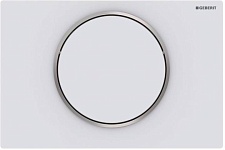 115.758.JT.5 Смывная клавиша Geberit Sigma10 смыв/стоп к 111.300/350/361/362/380/390/796, белый матовый лак, легко чистящееся покрытие/полированное