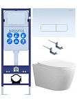 Set AQUATEK АУРА INS17/KDI13 (рама AQUATEK INS-0000017+ крепеж KKI-0000002 +кнопка KDI-0000013+унитаз AQ1805T-00)