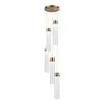 SL6236.303.05 Светильник подвесной ST-Luce Латунь/Прозрачный LED 5*12W 4000K ШАМПАНЬ, фото 1