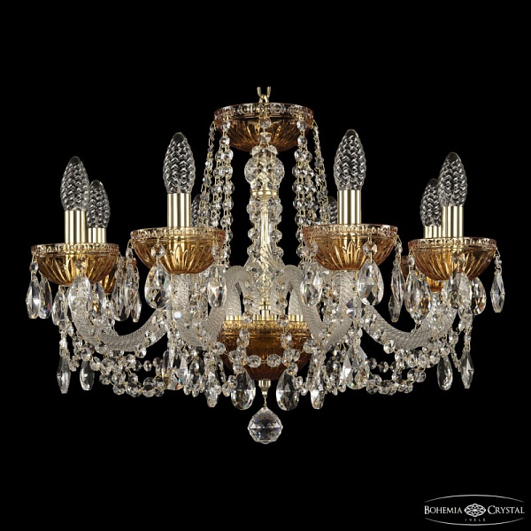 Подвесная люстра Bohemia Ivele Crystal 5402 5402/8/195 G Amber/M-1G, фото 2