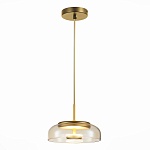 SL6002.203.01 Подвес ST-Luce Золотистый/Янтарный LED 1*7W 4000K ЛАЦИО