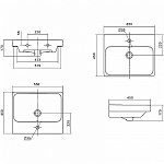 1A2517K0SDZ90 Набор: 1A251701SDZ90 Тумба-умывальник Сканди 55 Бел/Дуб Рустикальный/ 1WH501620 Раковина Адриана 55, фото 3