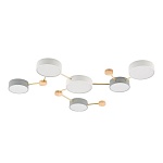 SLE600102-06 Светильник потолочный Золотистый, Светлое дерево/Белый, Серый LED 6*15W 4000K ДОССЕНА, фото 2