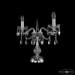 Настольная лампа декоративная Bohemia Ivele Crystal 1413 1413L/2/141-39 Ni, фото 1
