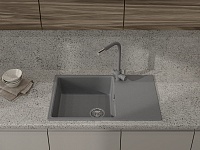 GRANFEST Мойка URBAN 678L 1-чаша+крыло 780*490мм темно-серый арт.GF-UR-, фото 3