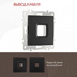 Розетка для вывод кабеля без рамки Arte Milano am-206 206.49-1.black, фото 3