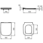 T500301 Ideal Standard i.life B УльтраТонкое сиденье и крышка с функцией плавного закрытия, дюропласт, фото 4