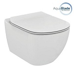 T007901 TESI AquaBlade® Подвесной унитаз, глубокий смыв, сидение и крышка заказывается дополнительно, с крепежом (для полностью скрытого монтажа), фото 4
