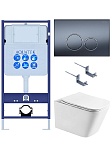 SET ЛИБРА T KDI-035 4в1 (рама AQUATEK Standard INS-0000012+крепеж KKI-0000002+KDI-0000035+унитаз ЛИБРА AQ1505T-00 с тонким сиденьем soft-close)