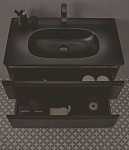 T3509V3 TESI Vanity Умывальник 80 см для монтажа соло с дизайн-сифоном или с подстольем TESI 80 см,, фото 4