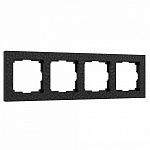 Рамка на 4 поста Werkel Hammer черный W0042408, фото 2