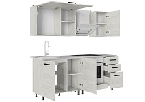 АДЕЛЬ Кухня 2,0 м. (Корпус - Дуб Крафт белый  Фасад ЛДСП - Дуб Крафт белый), фото 2