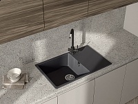 GRANFEST Мойка URBAN 678L 1-чаша+крыло 780*490мм черный арт.GF-UR-, фото 3