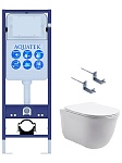 SET AQUATEK КЛАССИК INS17 (рама AQUATEK INS-0000017 +крепление KKI-0000002 +унитаз КЛАССИК AQ1111-00 с тонким сиденьем плавного закрывания)