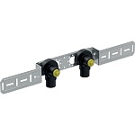 601.781.00.5 Соединительное колено Geberit Mepla 90° предустановленное, двойное: CC499K, d=16мм, Rp=1/2", L1=5.2см, AD=15.3см