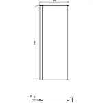 K9299V3 CONNECT 2 L Фиксированная боковая панель 80 см, высота 195 см, фото 2