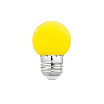 Лампочка желтая G45 LED E27 1W, фото 1