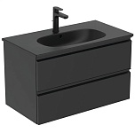 T3509V3 TESI Vanity Умывальник 80 см для монтажа соло с дизайн-сифоном или с подстольем TESI 80 см,, фото 3