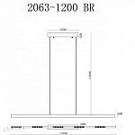 Подвесной светильник iLedex Vision 2063-1200 BR, фото 4