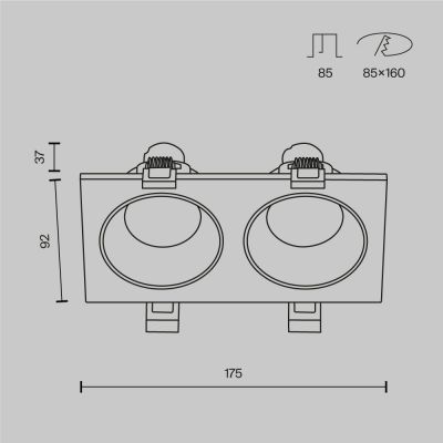 Встраиваемый светильник Technical DL033-2-02B-1(N), фото 6