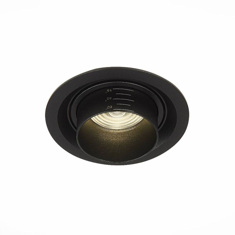ST701.448.12 Св-к встр. Zoom Черный LED 1*12W 4000K 960Lm Ra90 15°-60° IP20 D115xH95 170-240V Встраиваемые светильники, фото 1